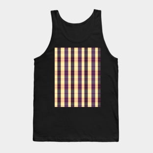 Sunset and Sunrise Aesthetic Evander 1 Hand Drawn Textured Plaid Pattern Tank Top